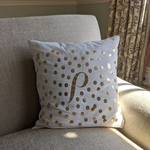 💕5 for $10💕 Etsy P Initial Throw Decor  Pillow